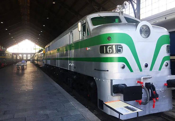 locomotora diésel del museo del Ferrocarril de Madrid