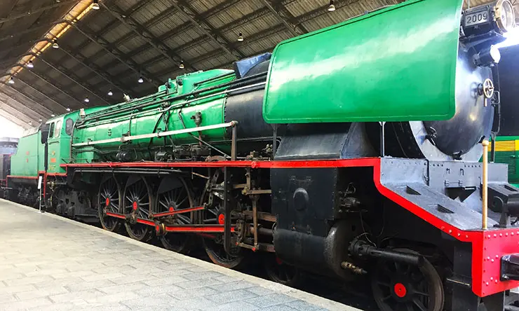 Locomotora de vapor Confederación del Museo del Ferrocarril de Madrid