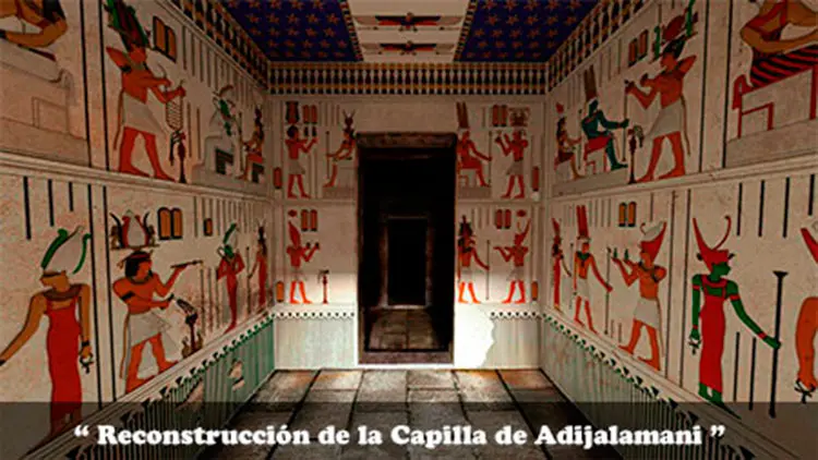 reconstruccion de la capilla de Adijalamina en el templo de Debod
