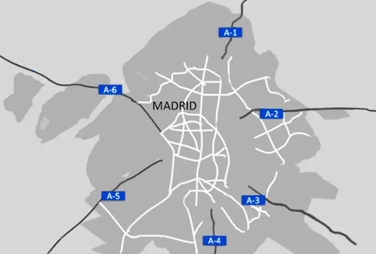Accesos por carretera a Madrid