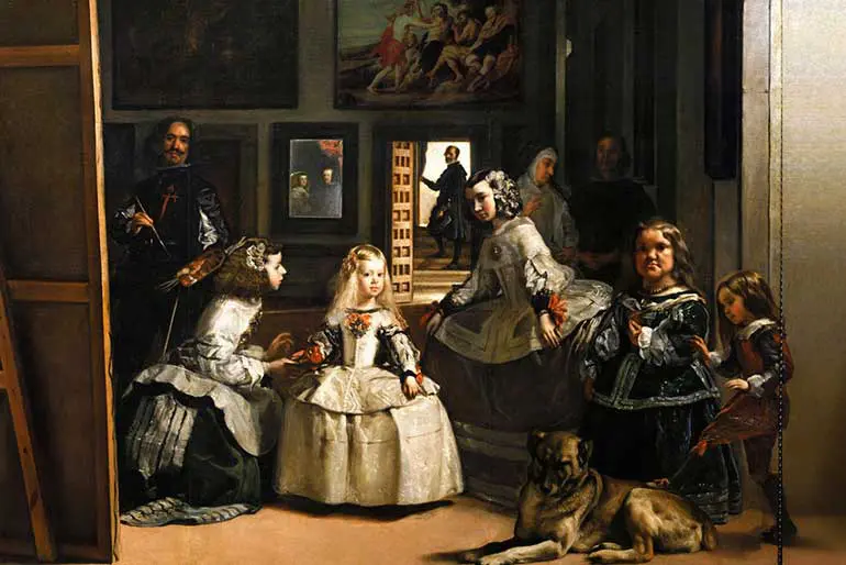 Cuadro de las Meninas alojado en el Museo del Prado.