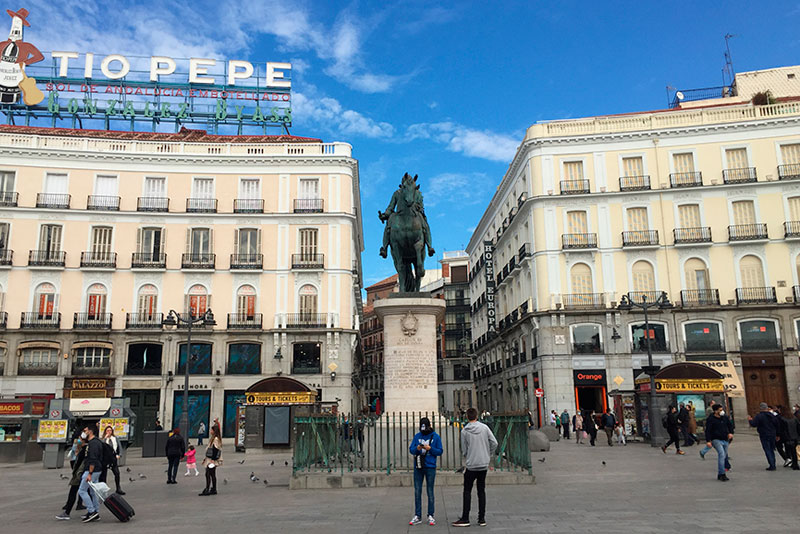 Guía de turismo de Madrid:  Puerta del Sol de Madrid