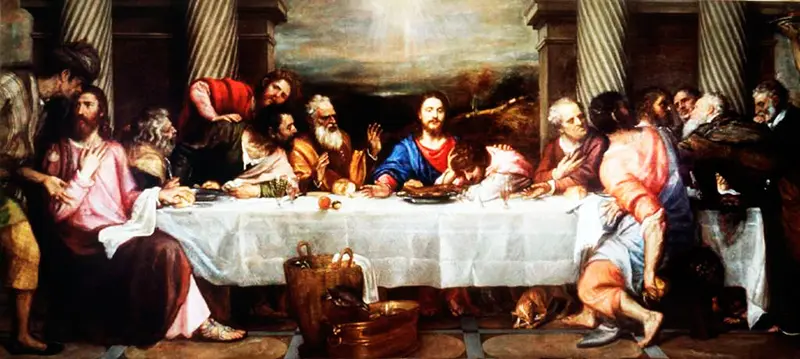 Cuadro la "Última Cena" de Tiziano