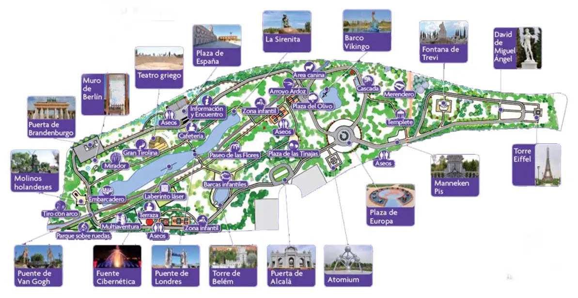 Plano del Parque Europa de Torrejón de Ardoz