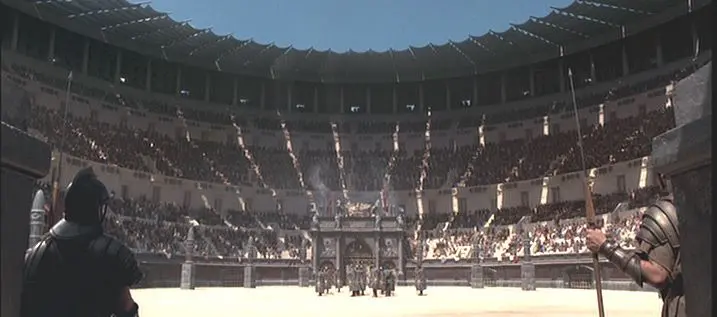 Recreación del Coliseo de Roma den la película Gladiator